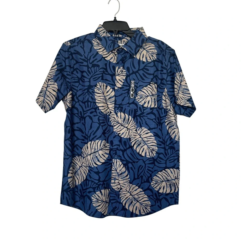 NWT! Lot of‎ 3 Hurley Mens Short Sleeve Button Down Shirts Small